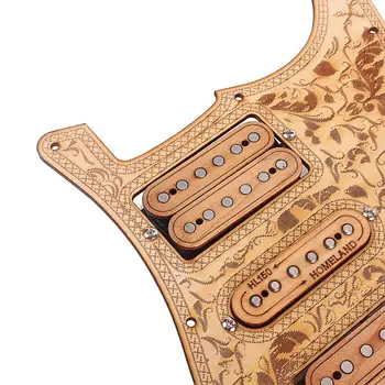 

1 Set Electric Guitar HSH Pickguard Anti-scratch Plate Maple Wired Humbuckers Pickup Musical Instrument Accessory 831C