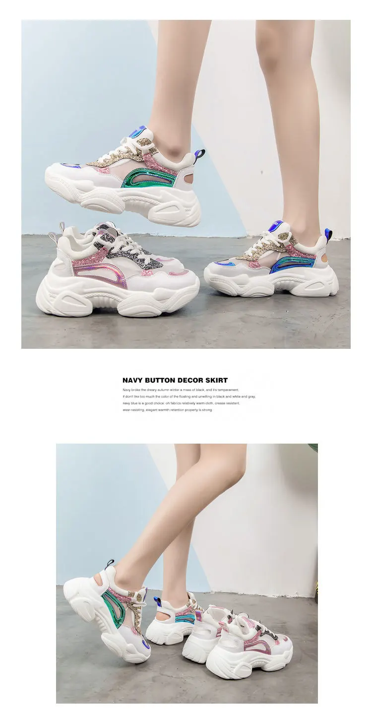 Дышащие женские кроссовки для бега, Chaussures, спортивные кроссовки, резиновые, увеличивающие рост, средние(B, M), массажные, на шнуровке