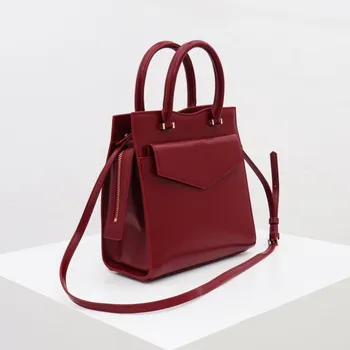 

2020 new fashion luxury novel real cowhide woman bag 2 colors