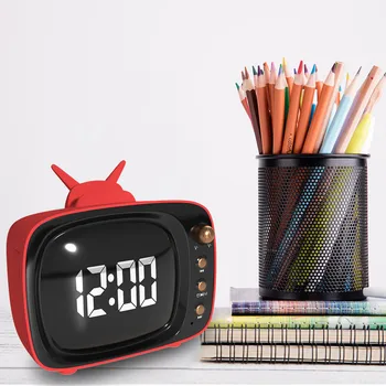 

EPULA Portable Wireless Speaker Bluetooth wireless speaker retro TV wireless Bluetooth (card) audio with alarm clock function