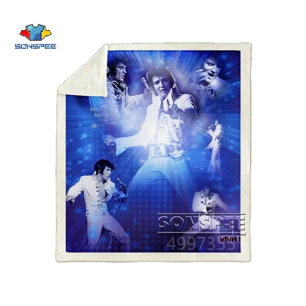 SONSPEE Elvis King singer harajuku для детей и взрослых, 3D принт, одеяло, теплый диван, Стёганое одеяло, покрывало для путешествий, постельные принадлежности, магазин при фабрике K120