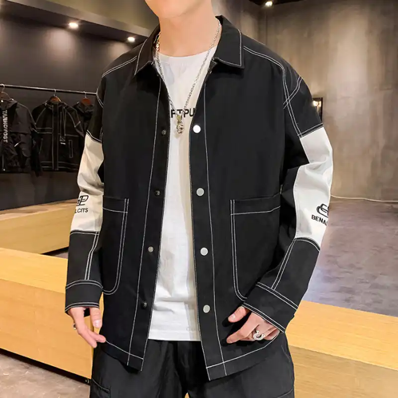 春と秋の新メンズジャケットショートジャケット男性のスリムジャケット新ファッションストリートカジュアルジャケットハンサムな流行服 ジャケット Aliexpress