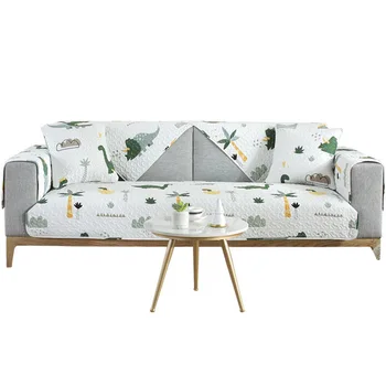 

Non-slip Covers Sofa Towel Cotton Dinosaur Printing Modern Couch Cover for Living Room Sofa Cushion Universal Quilted Slipcover