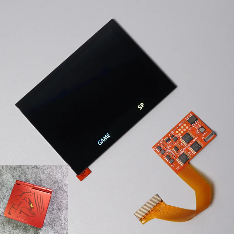 V2 IPS Screen Kits for GBA SP Backlight LCD 5 Levels Brightness  For Gameboy Advance SP Console Nintend