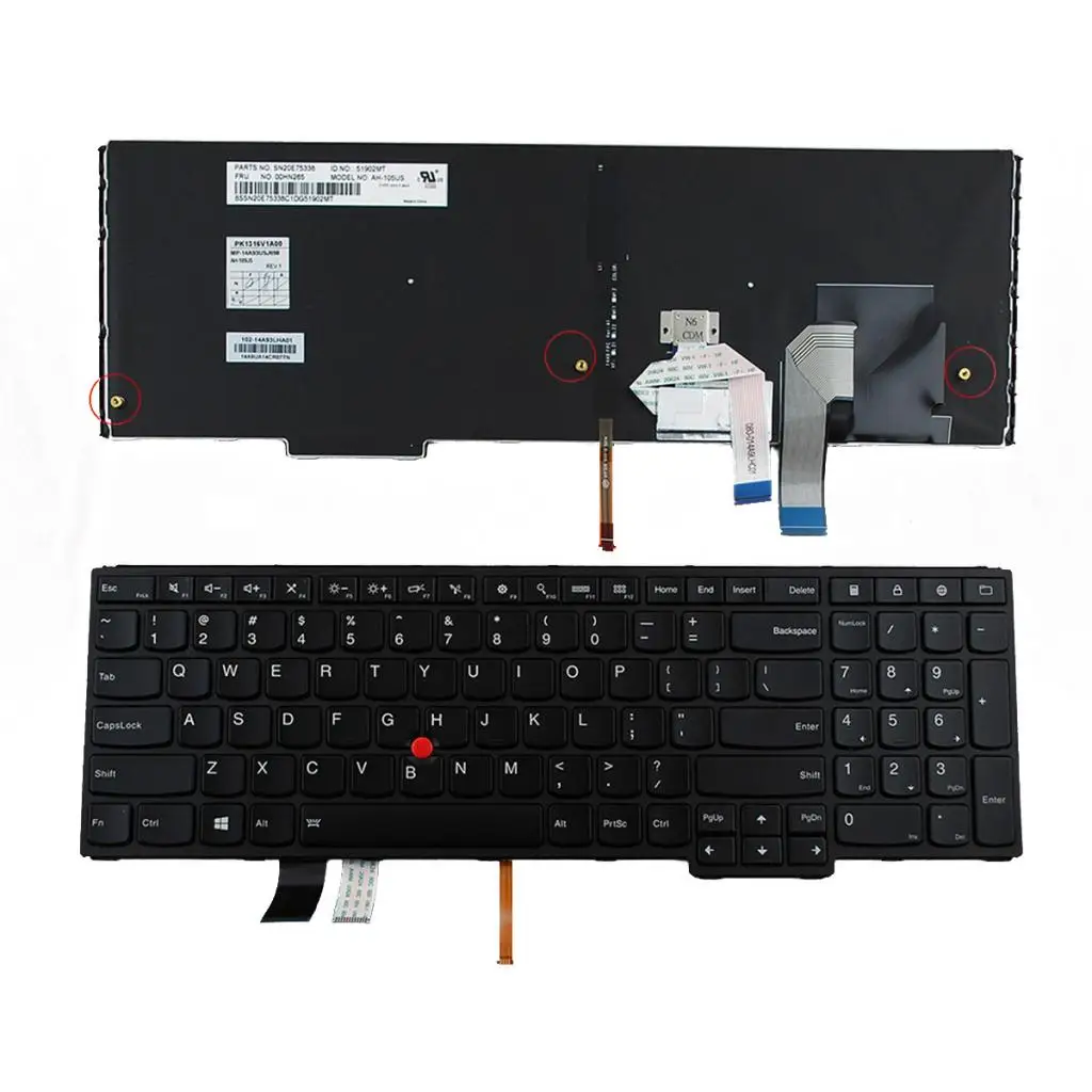 US English Layout Replacement Backlit Keyobard for Lenovo Thinkpad Yoga 15 20DQ 15 20DR Keyboard ABS Plastic New Arrival