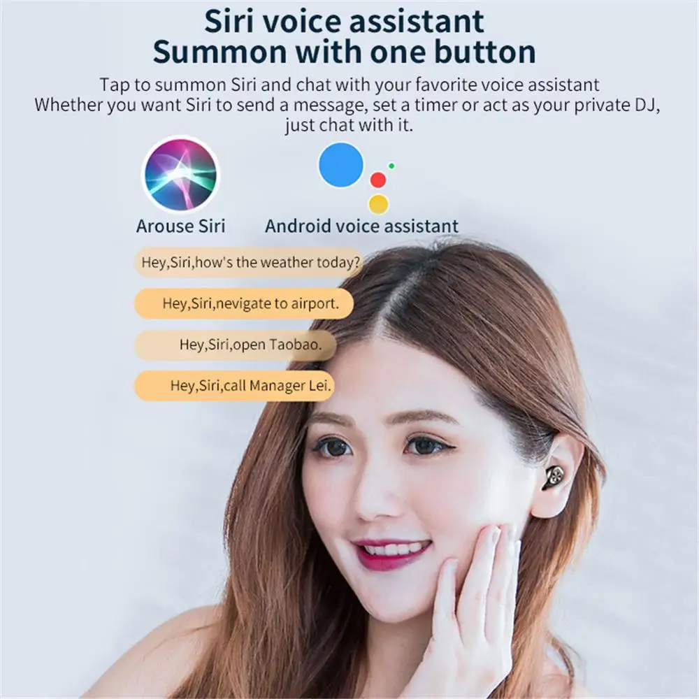 Wireless Mini Earbuds TWS Bluetooth 5 0 Earphones Handsfree Call in Ear Earpiece w Mic Charging Case For Samsung iPhone Huawei