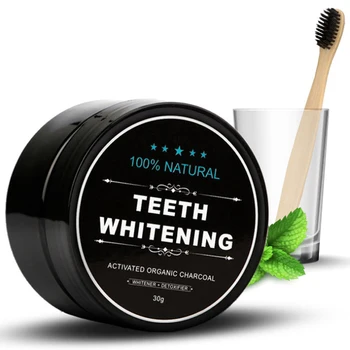 

30g Bamboo Charcoal Teeth Whitening Powder Set Dental Charcoal Oral Hygiene Care Natural Stain Remove Bamboo Activated Carbon