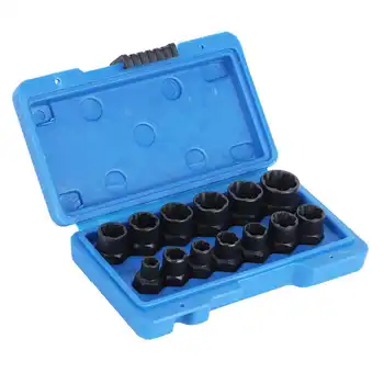 

13Pcs/Set Impact Nut Removal Extractor Socket Tool Kit for Wrench Pliers Wrench Ratcheting Socket Spanner Car Tools