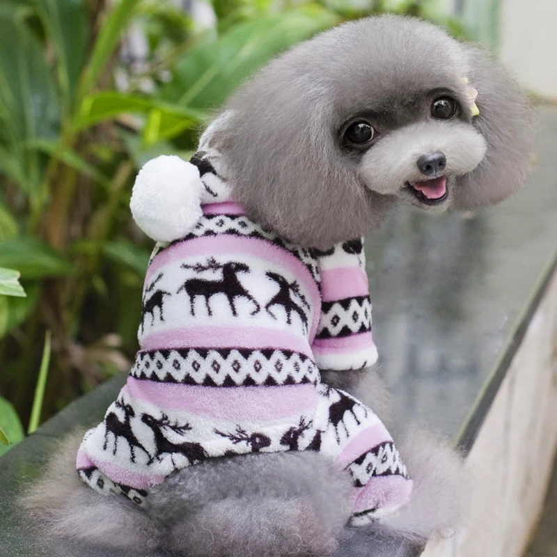 Bichon Maltes pijamas de invierno para ropa de Yorkie, traje de perro, ciervo, Bulldog Dlja y mamelucos| - AliExpress