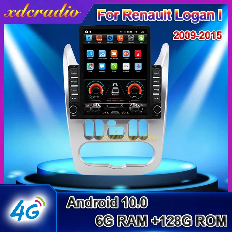 Xdcradio 10.4&quot Tesla Vertical Android 10.0 For Renault Logan I Sandero Lada Lergus Dacia Car Radio Multimedia Player Navigation |