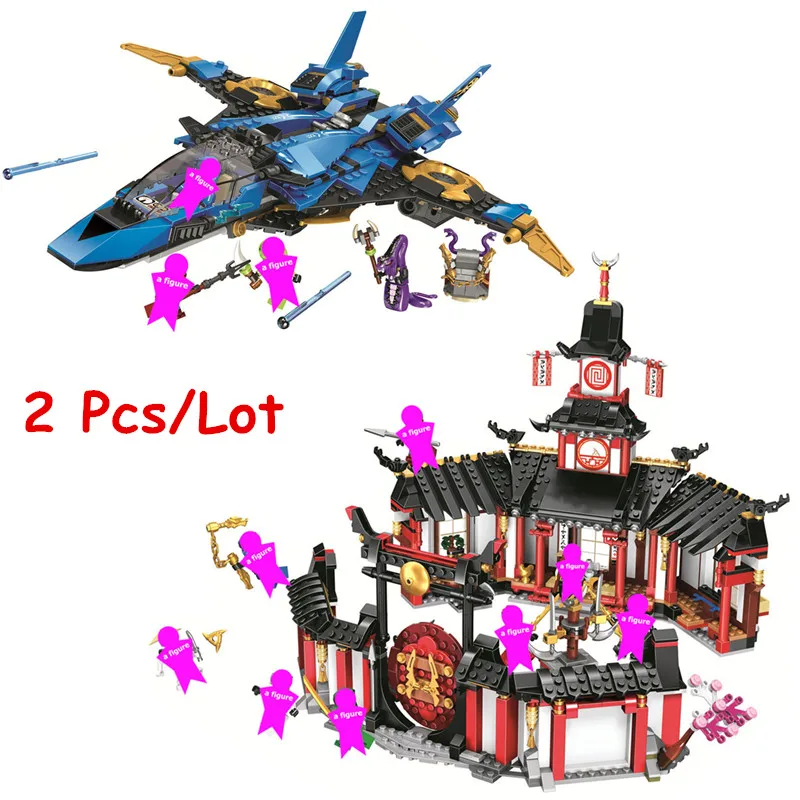 2 шт. ninjagoo Legacy Storm Fighter+ Monastery строительные блоки комплект кирпичи ниндзя классический фильм модель детские игрушки для детей подарок