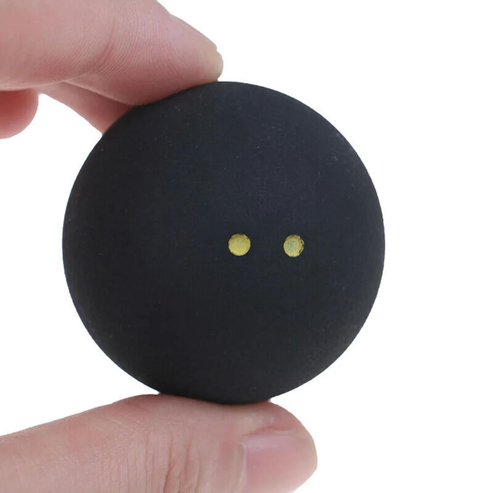 Small Elasticity 4cm Durable Low Speed Squash Ball Two Yellow Dots Professional Player Competition Bounce Rubber Sports Training