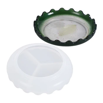 

13.5cm Round Coaster Molds for Resin Casting Silicone Dish Coaster Molds for Cake Bowl Pan UV Epoxy Resin Tray Coaster Mold Kit
