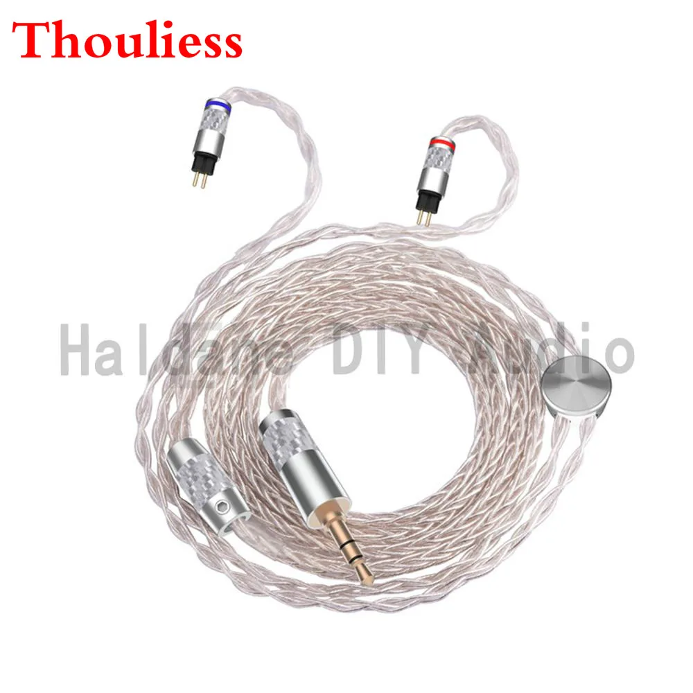Thouliess HIFI 7nOCC Silver plated 0 78mm Headphone Upgrade Cable For W4r UM3x 1964 Heir 10 A IEM8 0 IEM10 0 Earphone