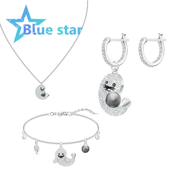 

Swarovskis original 1：1 Exquisite POLAR necklace5491551 and 5491553 bracelet birthday gifts, party occasions 5491550 earrings