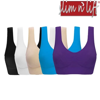 

5pcs/Set Sexy Genie Bra with Pads Seamless Push up Bra Plus Size Underwear Wireless Bra with Removable Pads BY Slim N Lift