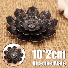 Китайский сплав держатель для ароматических палочек тарелка Буддизм Лотос курильница благовония тарелка горелка для дома буддийские Йога студии Декор Ремесло