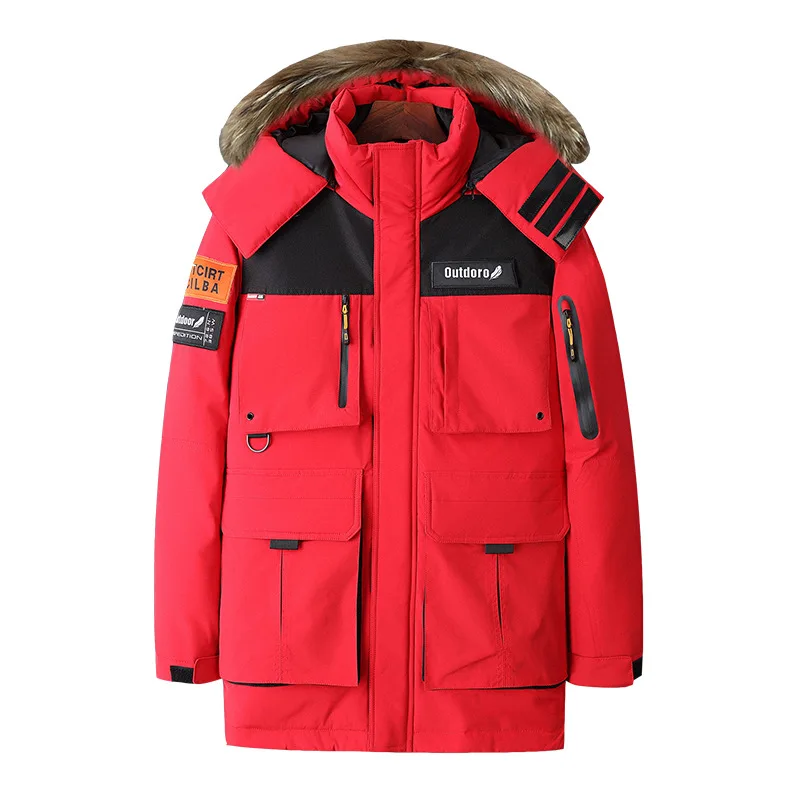 Новинка, мужская зимняя куртка, пальто с подкладкой, с капюшоном, толстая теплая верхняя одежда, повседневная мужская парка, erkek montlar M-4XL - Цвет: b