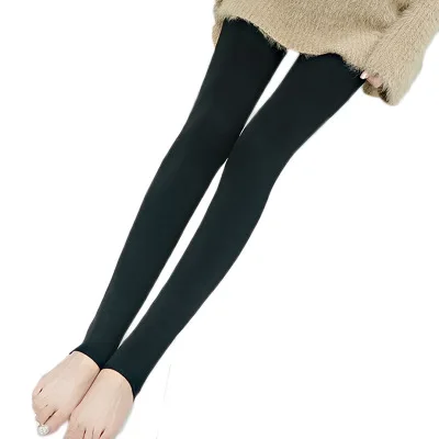 Winter Thicken Velvet Warm Maternity Tights Leggings Adjustable Belly Pregnant Women Pantyhose High Waist Pregnancy Stockings - Цвет: as picture