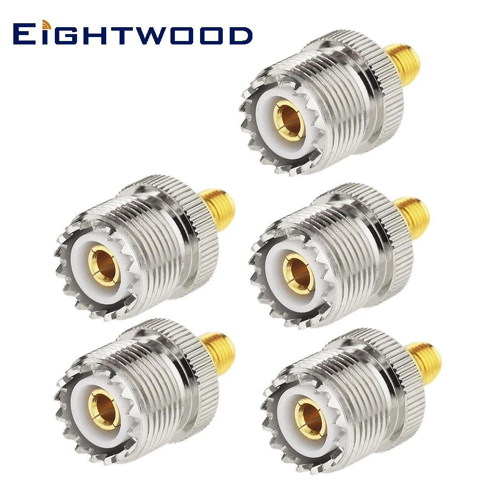 Адаптер для радиоантенны автомобиля 5 шт. разъем SMA Jack к UHF SO 239 Baofeng UV 5R Kenwood Quansheng TYT