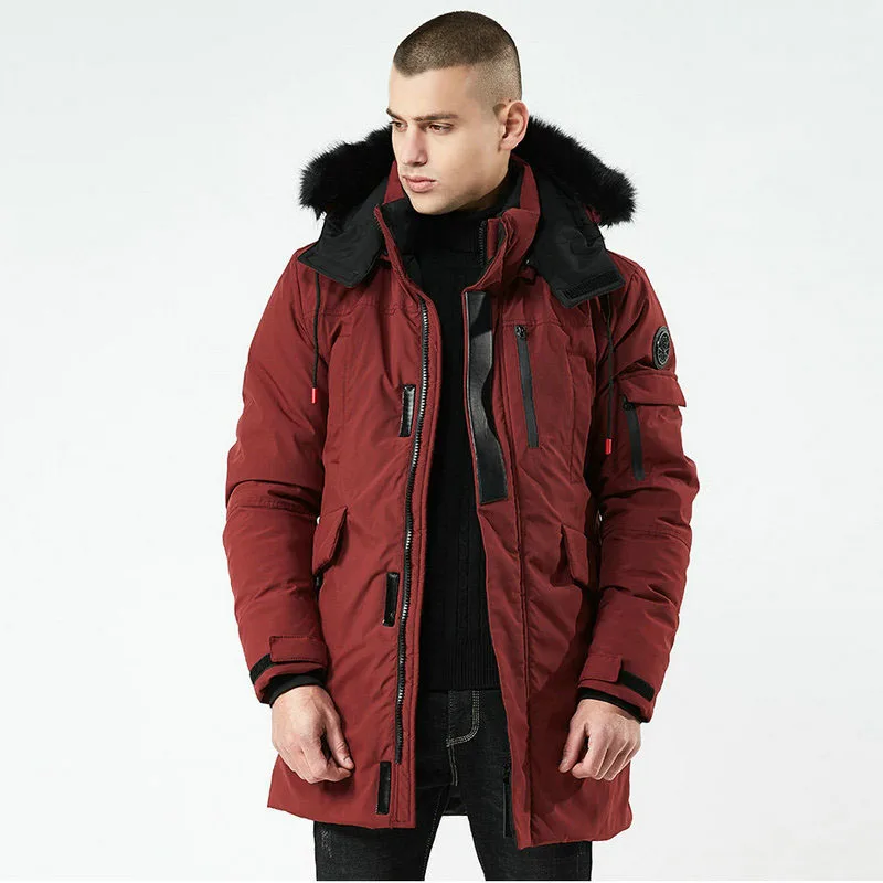 Thick Warm Men Winter Jacket Coat Fur Hooded Casual Mens Parka Streetwear Long Casual Man Outwear Thick Warm Men Winter Jacket Coat Fur Hooded Casual Mens Parka Streetwear Long Casual Man Outwear