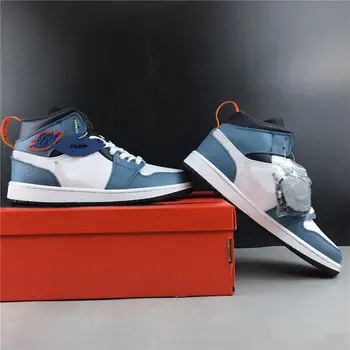 

Facetasm x The Fearless Ones Mid Basketball Shoes 2020 Designer Fashion Navy Blue Mens Women Sport Sneakers Size 5-11