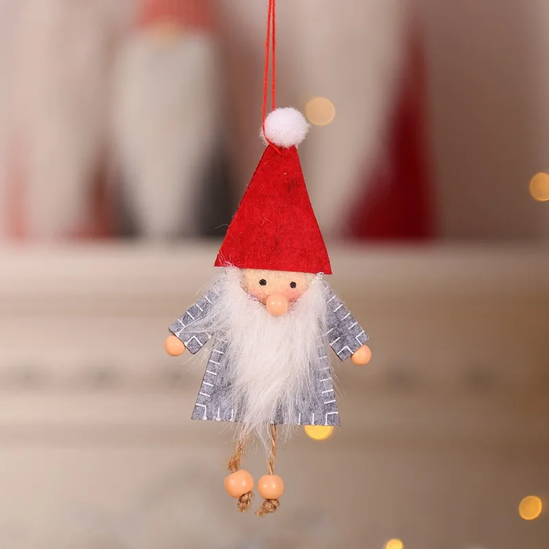 Santa Claus Snowman Elk DollsVarious Styles Handmade Swedish Christmas Santa Gnome Plush Doll Holiday Figurines Toy Xmas Home - Цвет: A
