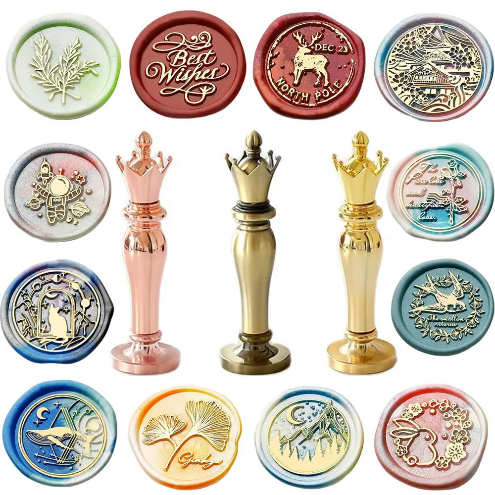 Новинка 2021 штамп и форма 3 см Медная головка восковая печать металлическая ручка