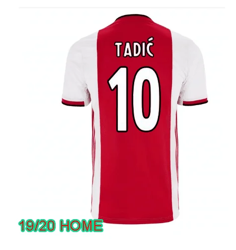 19 20 Ajaxe jersey на дом, футбольная рубашка DE JONG DE LIGT VAN DE BEEK NERES HUNTELAAR Ajaxes TADIC ZIYECH, футбольные рубашки - Цвет: shirt