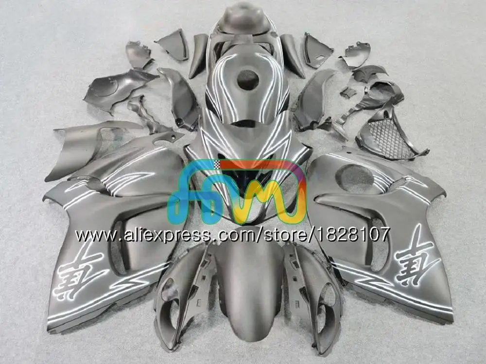 Черный пламенем впрыска для SUZUKI Hayabusa GSXR 1300 GSXR-1300 57BS. 237 GSXR1300 08 13, 14, 15, 16 лет 2008 2013 обтекатель - Цвет: No. 7 Flat grey