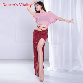

New Set Of Summer Dance Clothes Mesh Yarn Oriental Dance Clothes Sexy Clothing Women Belly Dance Set