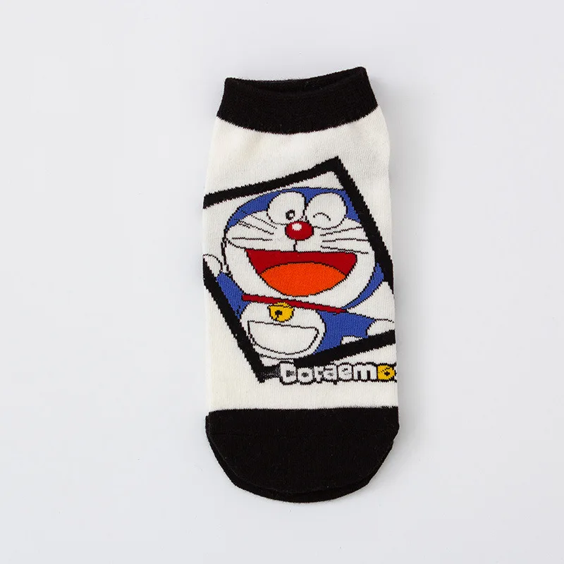 Носки с принтом Аниме Doraemon женские хлопковые носки Dorami милые забавные Повседневные Удобные весенне-летние японские спортивные дышащие носки
