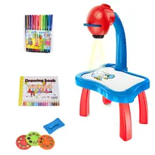 Ensemble de Table de dessin pour enfants, avec projecteur multifonctionnel, planche à dessin éducative pour l'apprentissage préscolaire