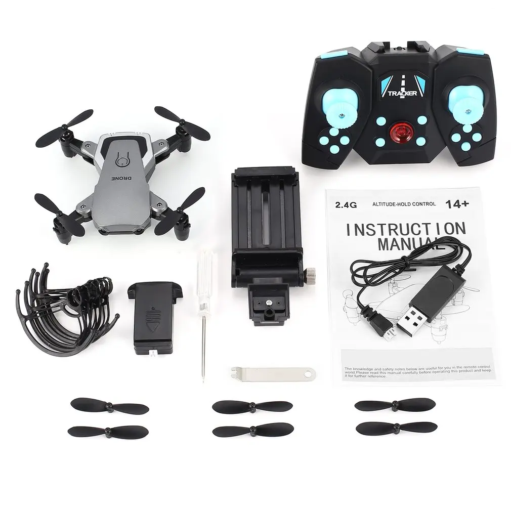 808 мини карманный складной FPV RC Квадрокоптер Дрон с 720P HD Регулируемая Wi-Fi камера в режиме реального времени удержание высоты Безголовый режим - Цвет: gray with 0.3MP