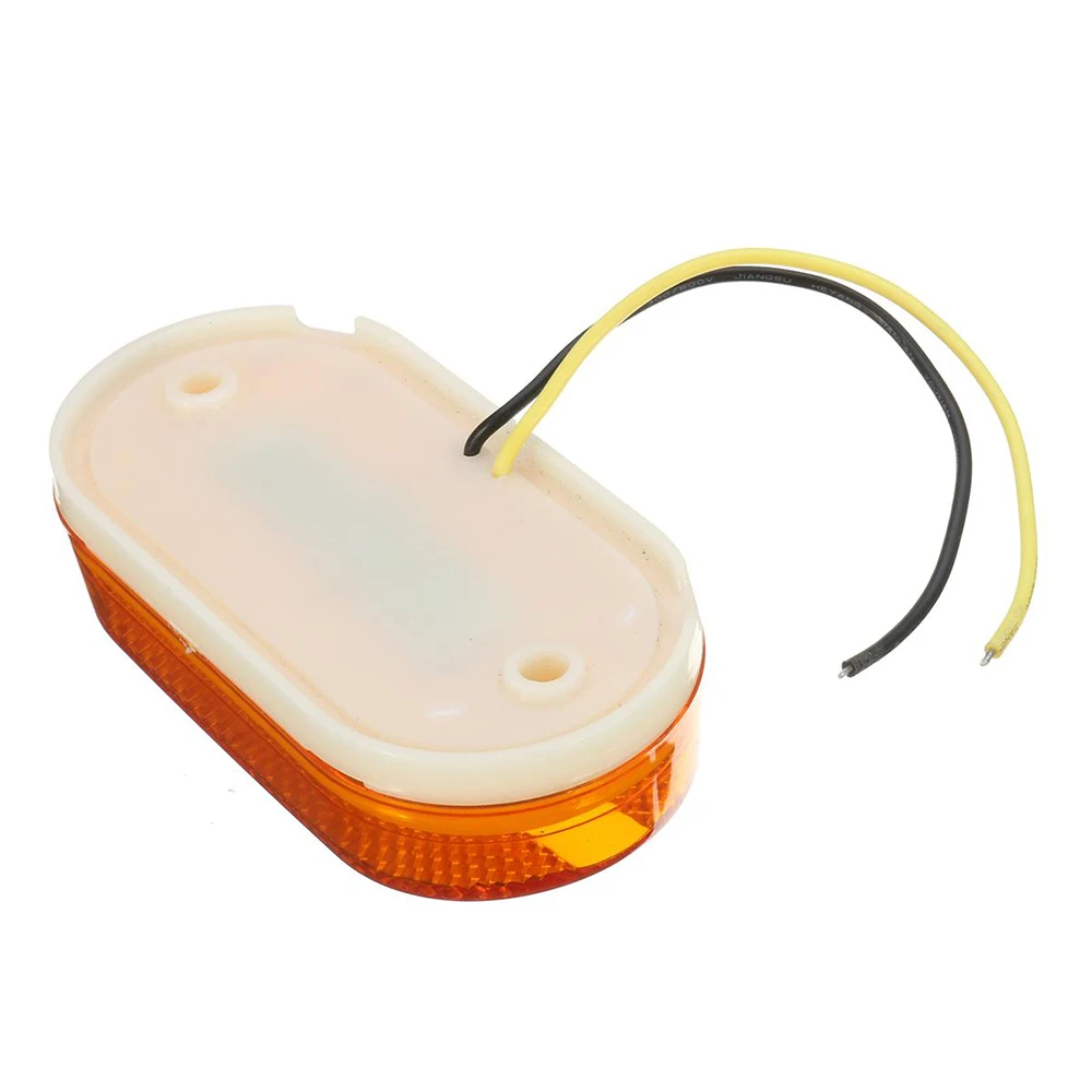 4 шт красный+ желтый 6 светодиодный овальные рамки для картин, 12V боковые габаритные огни лампы для прицепа кемпера