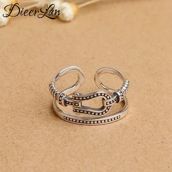 

Bohemian Ethnic 925 Sterling Silver Belt Rings for Women Bridal Wedding Vintage Finger Rings Christmas Gifts