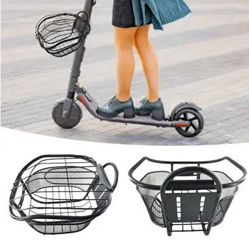 

Electric Bicycle Basket Aluminum Alloy Scooter Storage Holder Large Space Bike Storage Container 31.4*27.8*23CM