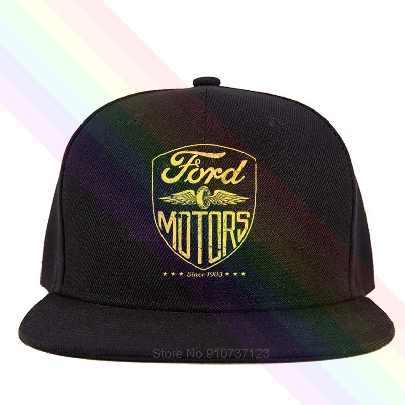 Ford Motors Since 1903 2020 Newest Black Popular Baseball Flat Brim Hat Hats Unisex | Аксессуары для одежды