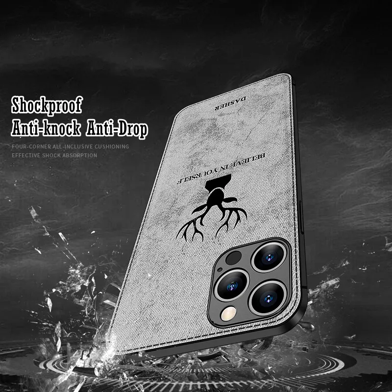 Fashion Cloth Case For iPhone XR X Xs Max 11 13 Pro Max 12 Mini SE 2020 6 6s Plus 7 8 Build-in Magnet iron Cover Deer Cat Shell iphone 13 mini waterproof case