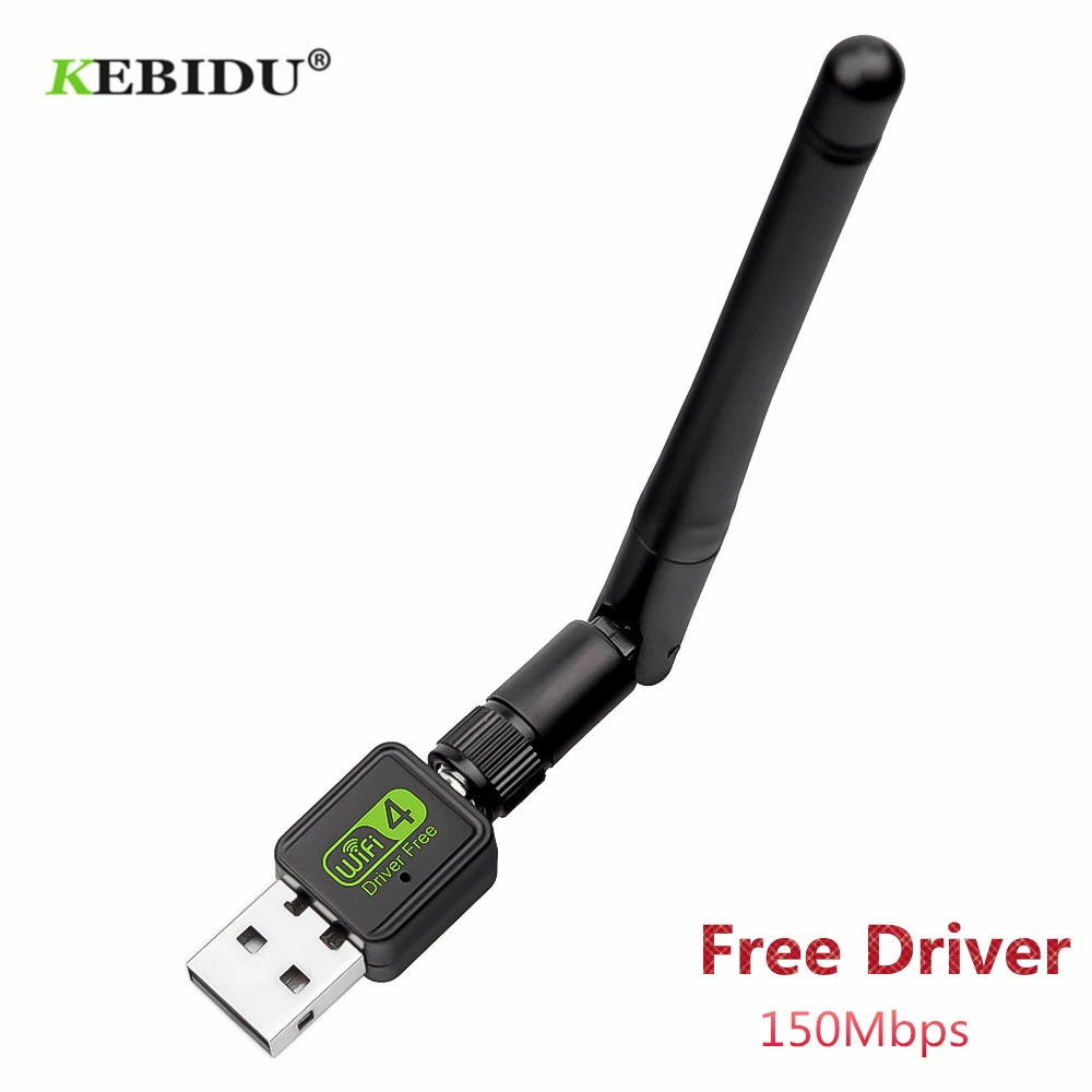 KEBIDU 150 Мбит/с мини-usb Wi-Fi адаптер 2dB WiFi ключ MT7601 Wi-Fi приемник беспроводная сетевая карта 802.11b/n/g Бесплатный драйвер