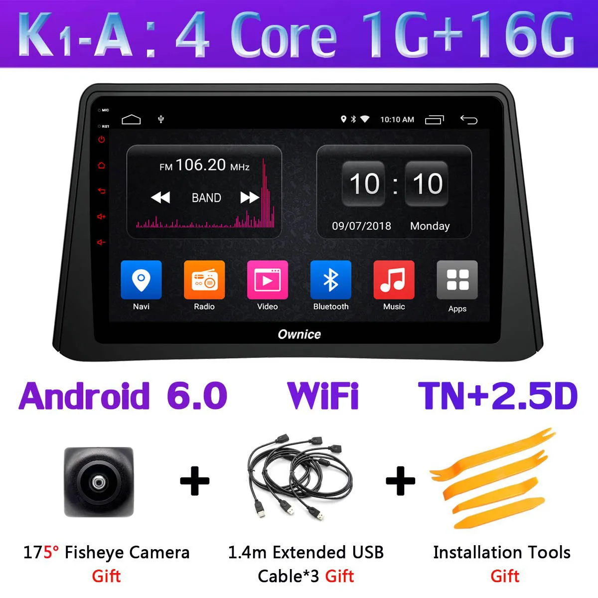 Панорамная камера на 360 °, 4G LTE, 8 ядер, Android 9,0, 4G+ 64G, gps Радио, CarPlay, SPDIF, DSP, Автомобильный плеер для Buick Encore 2013 - Цвет: K1-A