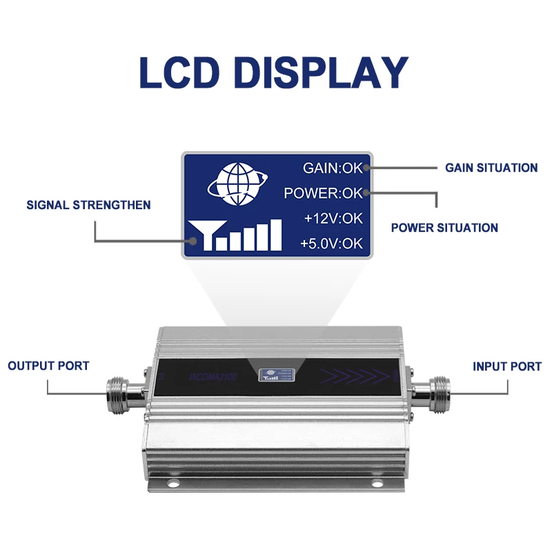 WCDMA ретранслятор 3g усилитель сигнала сотовой связи 2100 МГц UMTS ЖК-дисплей Мобильный телефон Payloadl интернет-связь Signa>