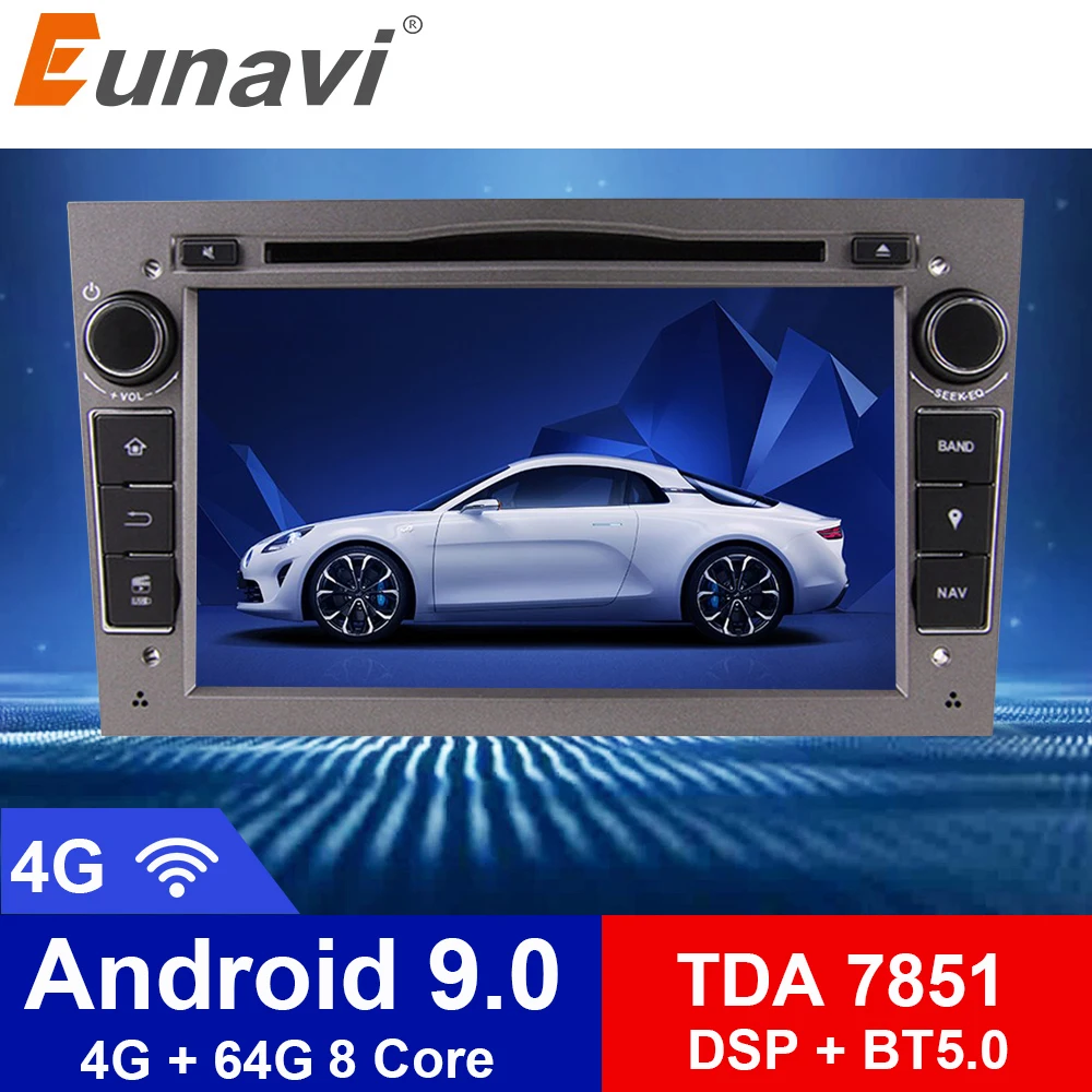 Eunavi 2 Din Android 9 автомобильный DVD мультимедиа для opel Vauxhall Astra H G J Vectra Antara Zafira Corsa Vivaro