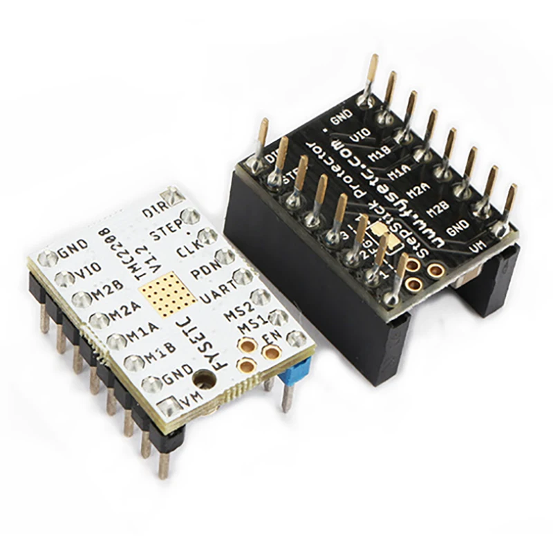 20 шт. супер тихий TMC2208 V1.2 шаговый двигатель Stepstick шаговый двигатель немой драйвер модуль+ радиатор для 3D печати деталей