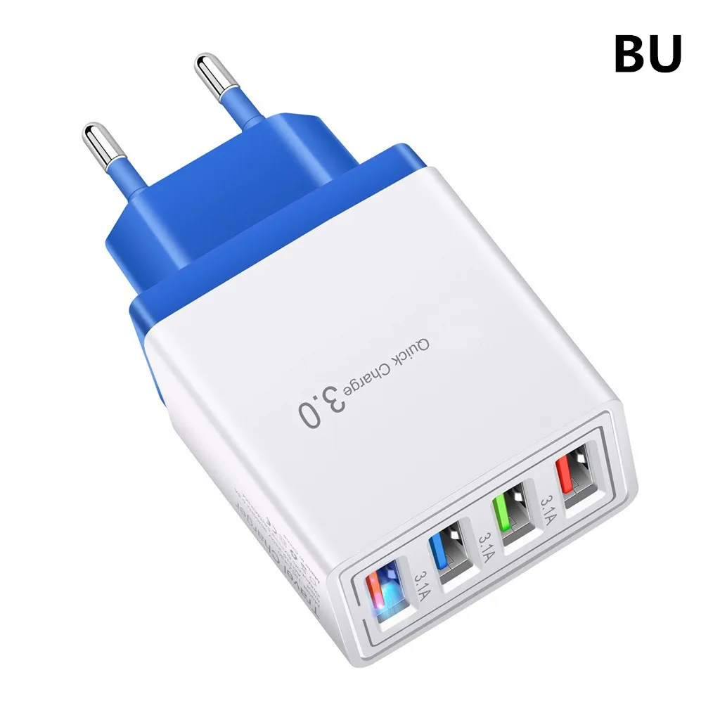 Carprie 4 порта Быстрая зарядка QC 3,0 usb-хаб настенное зарядное устройство 3.5A адаптер питания с европейской вилкой адаптеры для быстрой зарядки для дома и путешествий