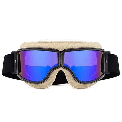 Brand Vintage Glasses Retro Motorcycle Cruiser Goggles Glasses Motocross Scooter Moto Helmet Goggles - Цвет: Model 2