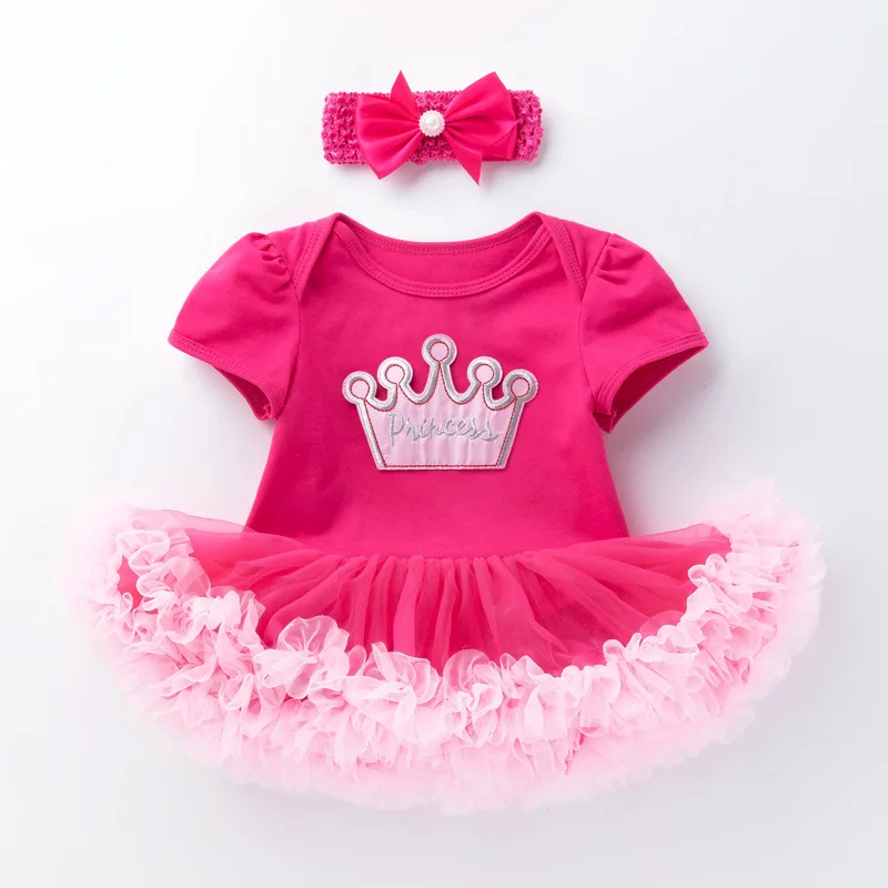 Платье-пачка для первого дня рождения для девочек 1, 2, платье для дня рождения 2, рождественское платье для новорожденных, радужные платья с Микки, одежда с принтом короны