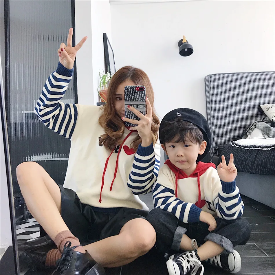 Tonytaobaby/новая осенне-зимняя одежда для мальчиков и девочек; Детские свитера с демонами для родителей и детей
