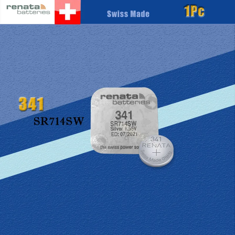 1 шт. Рената 1,55 в батарея для часов 341 SR714SW оксид серебра швейцарское производство E341 S36 RW322