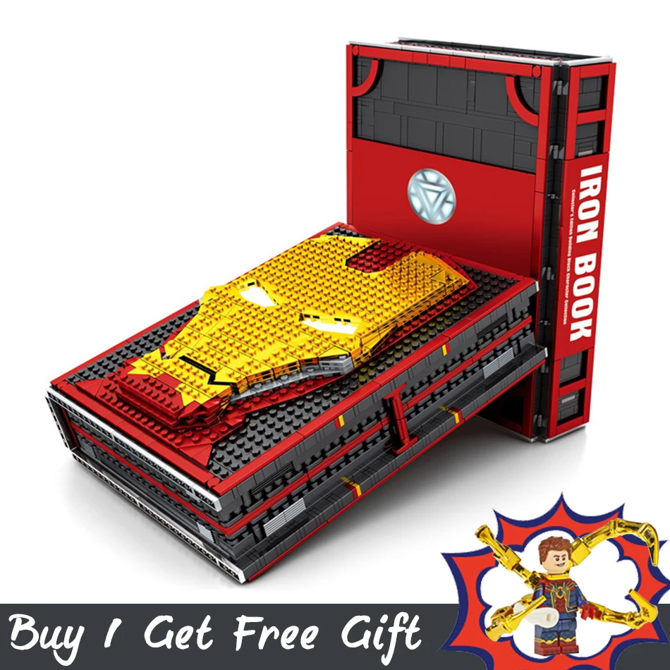 

SY1361 Iron Man Memorial Manual Books 2615 PCS Fit Marvel Avengers Building Blocks Bricks Toys Christams Gifts for Children